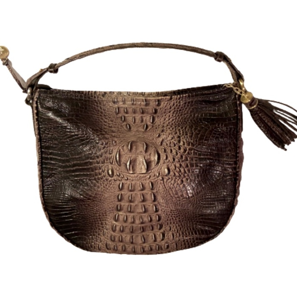 Brahmin Hobo Embossed Leather Shoulder Bag